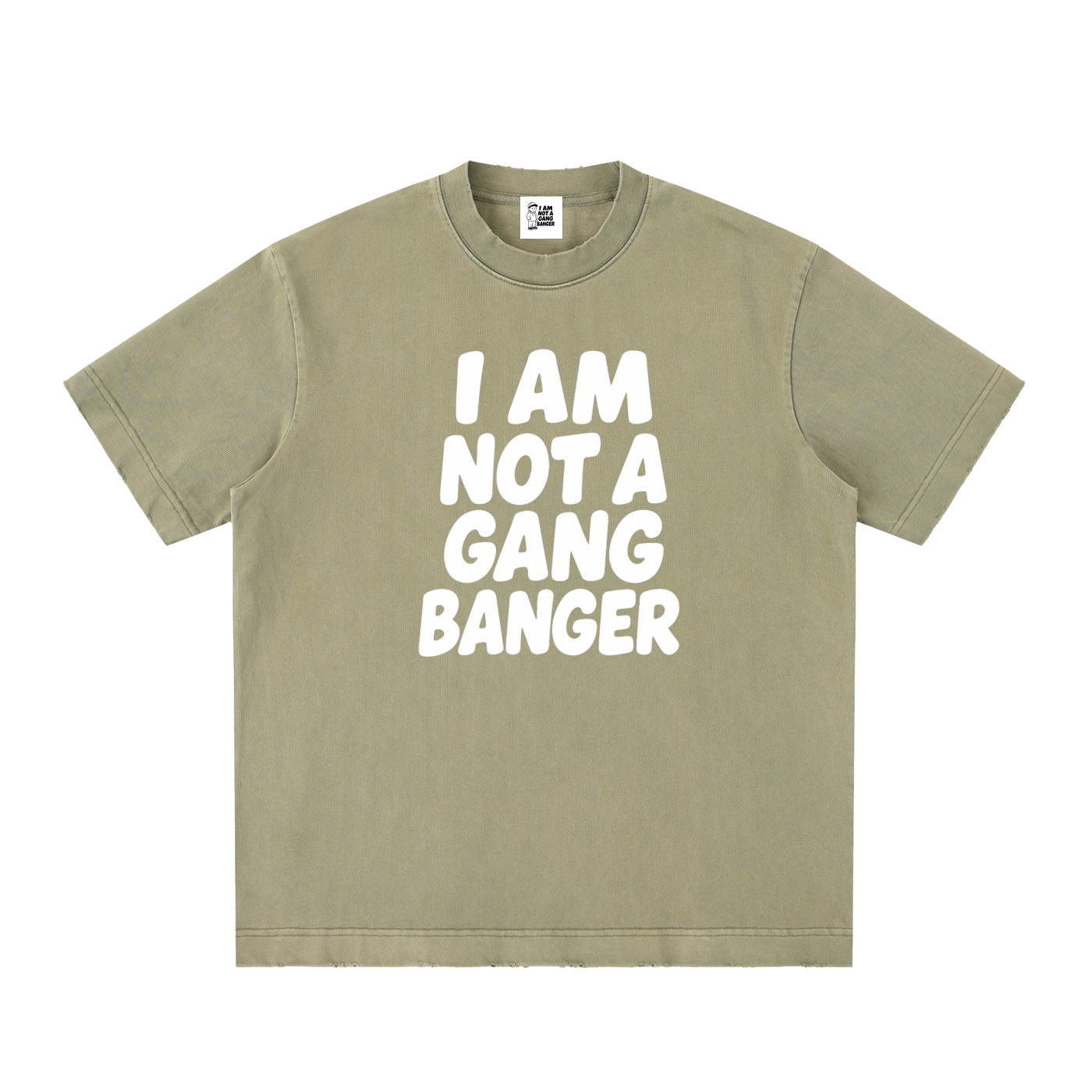 Unisex Heavyweight Vintage Washed Frayed T-Shirt