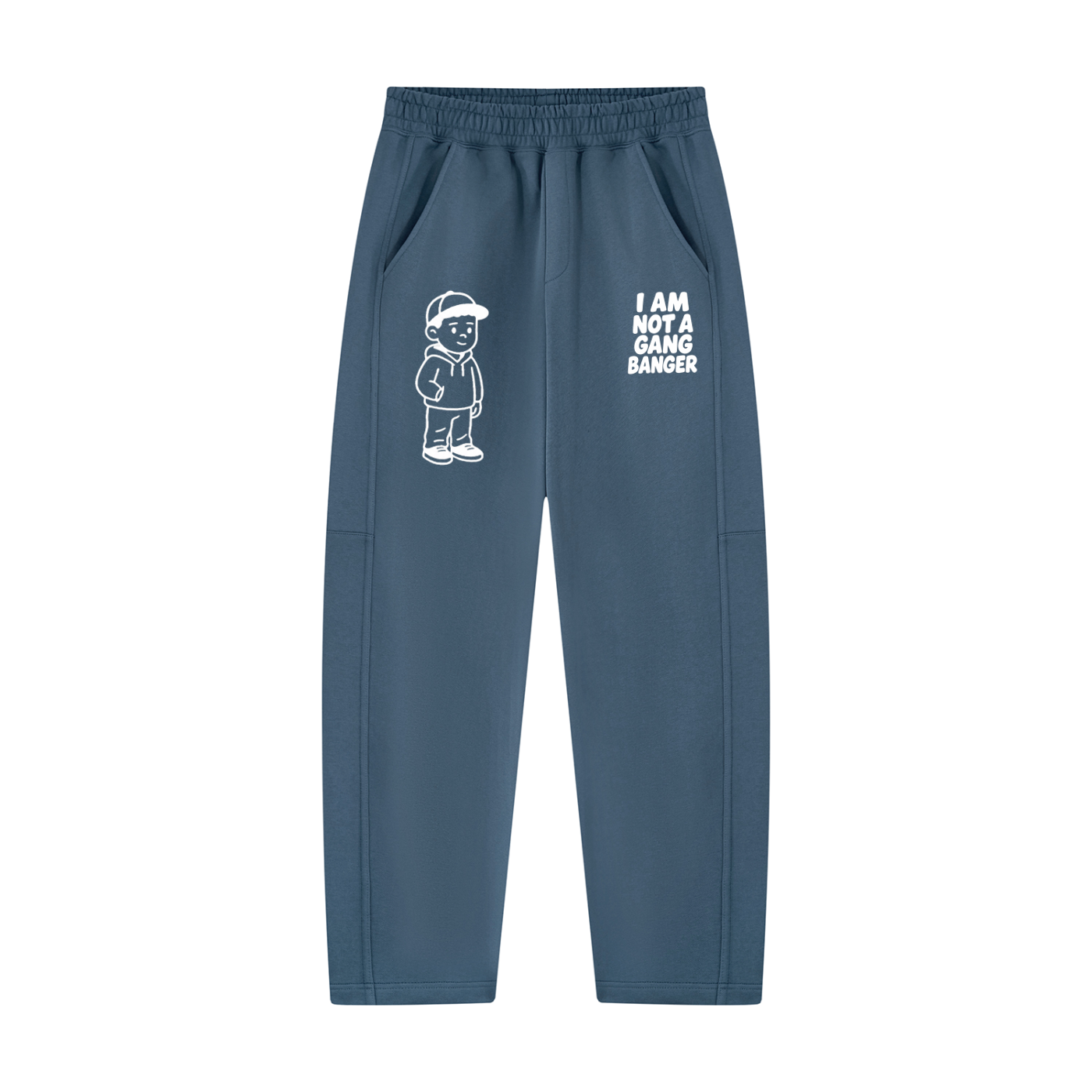 Unisex Tapered Straight Hem Sweatpants