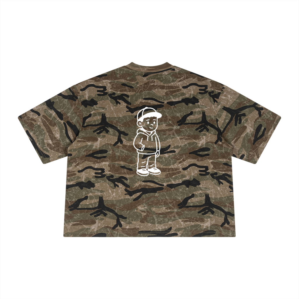 Unisex Boxy Camo Print T-Shirt