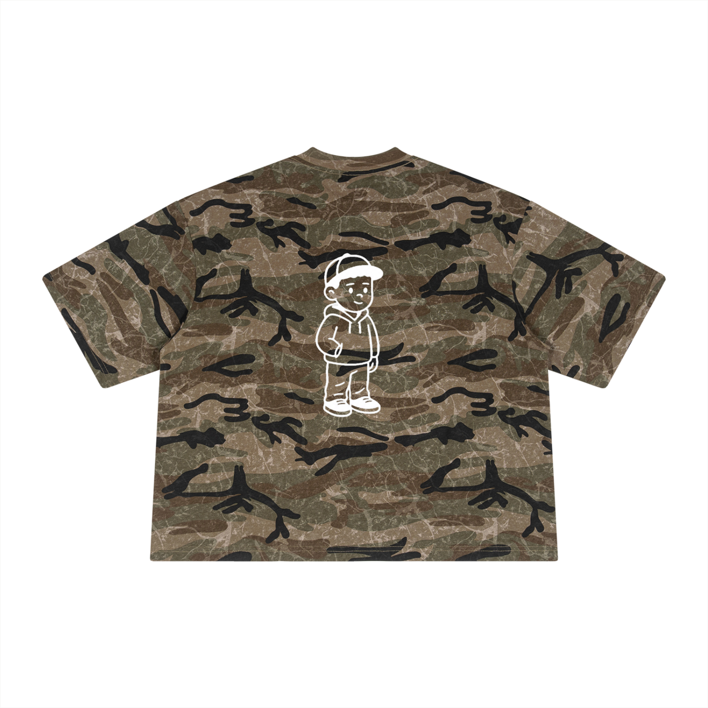 Unisex Boxy Camo Print T-Shirt