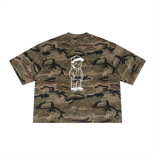 Unisex Boxy Camo Print T-Shirt