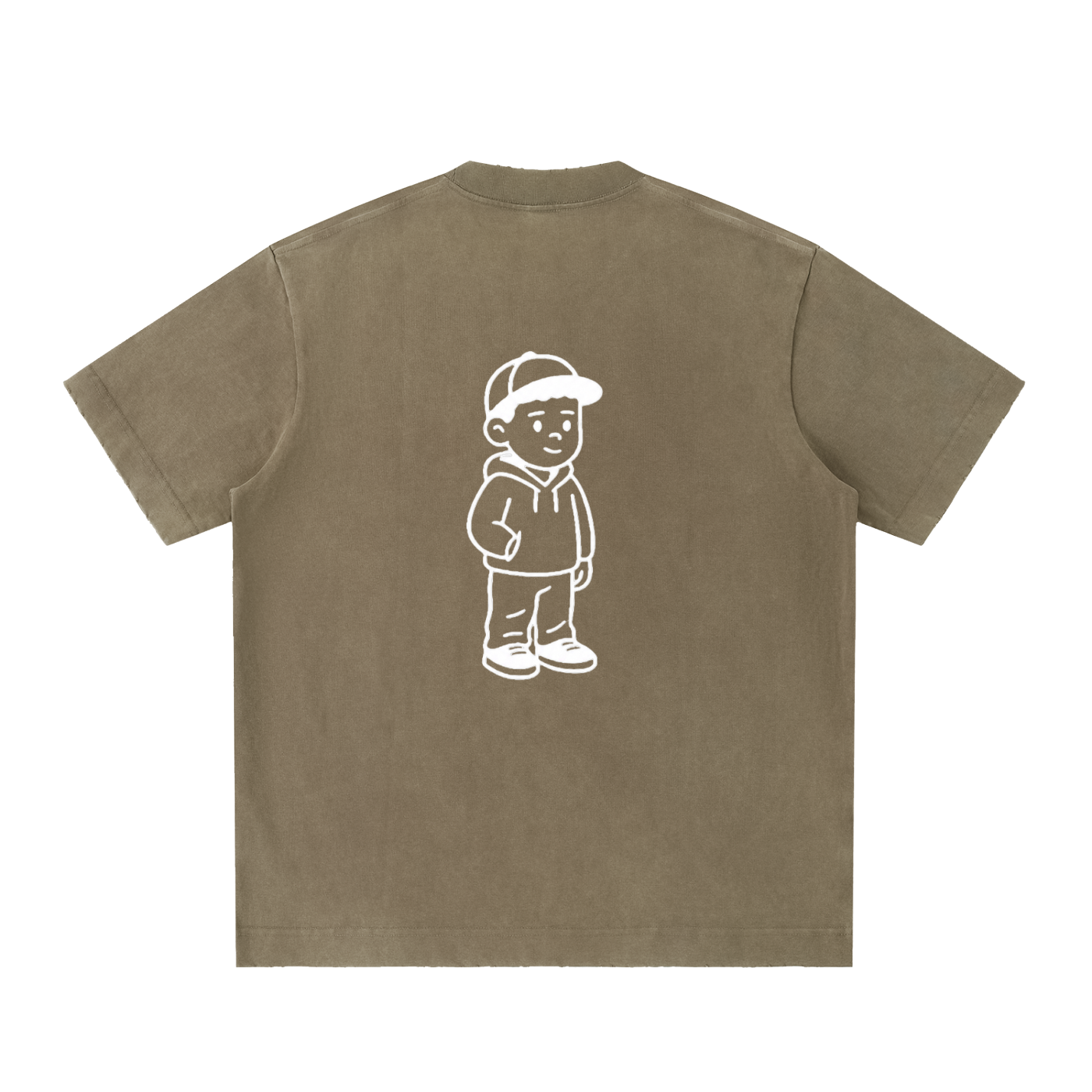 Heavyweight Vintage Washed Frayed T-Shirt