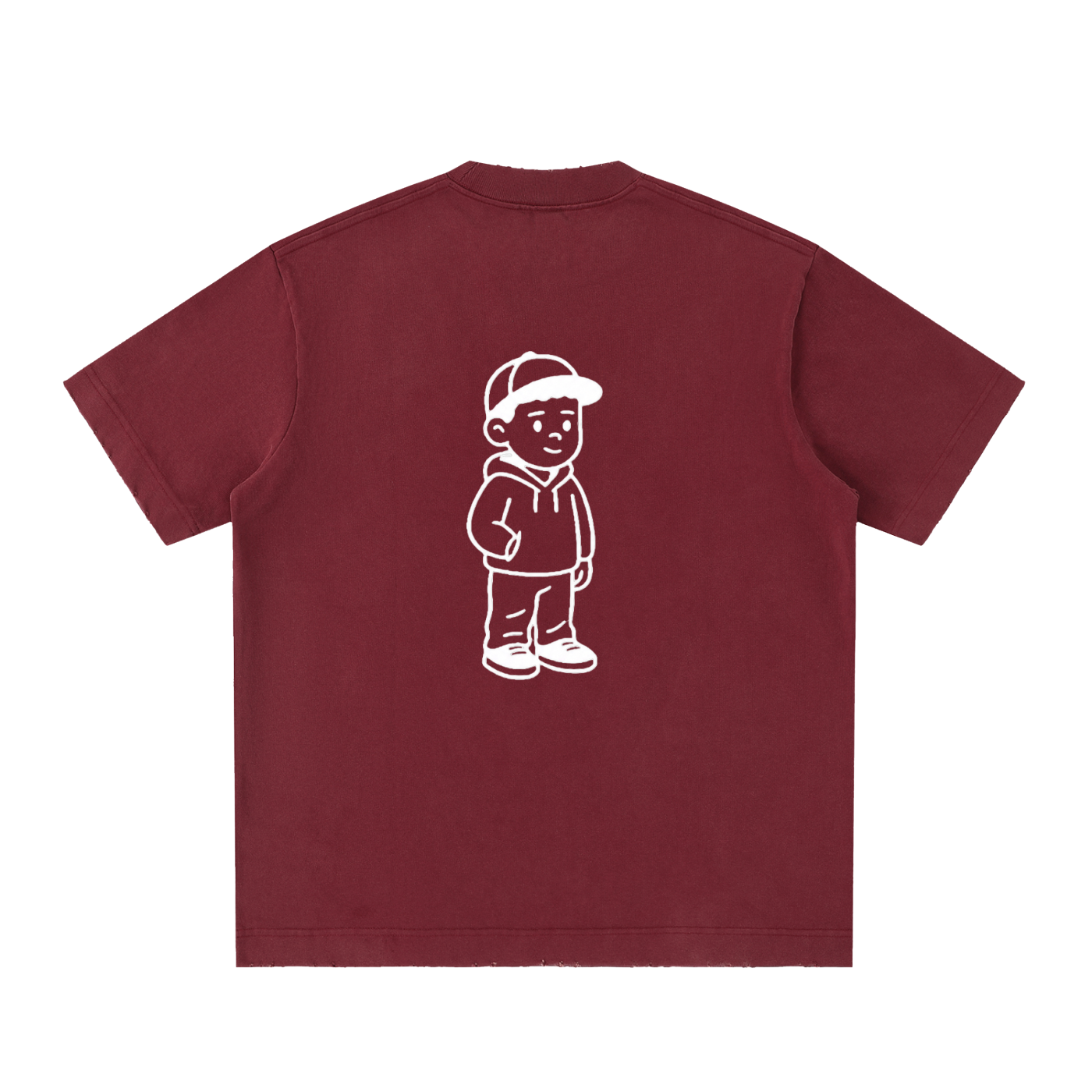 Heavyweight Vintage Washed Frayed T-Shirt