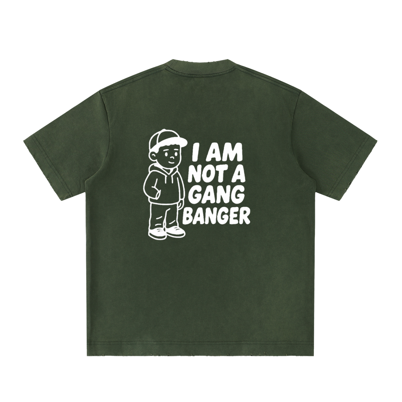 Heavyweight Vintage Washed Frayed T-Shirt