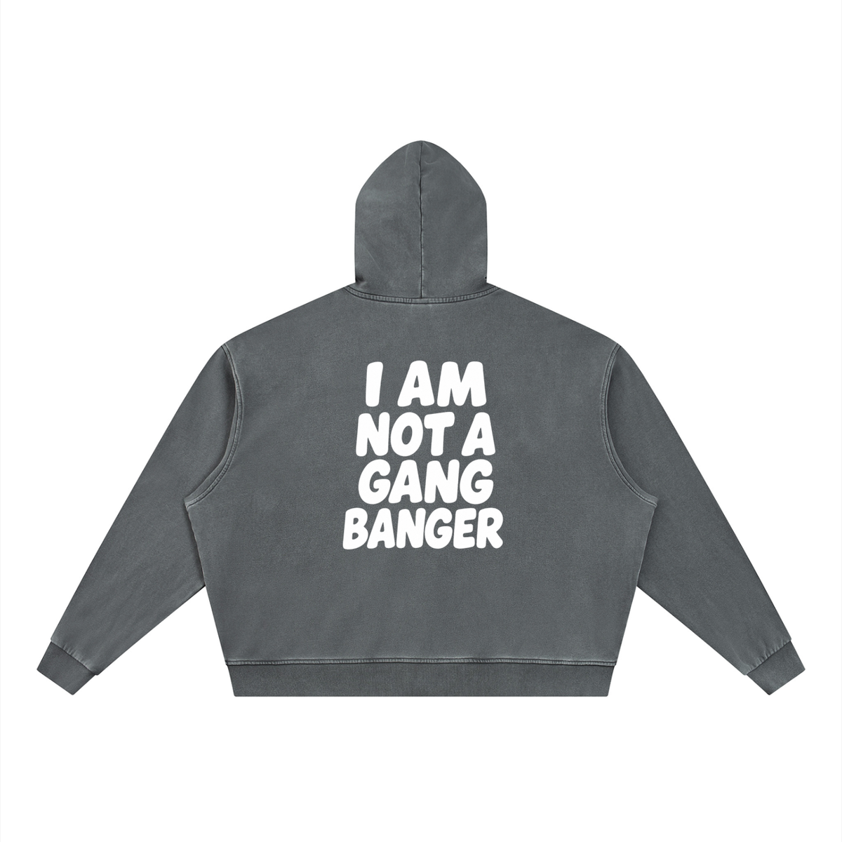 Unisex Vintage Wash Full Zip Boxy Hoodie