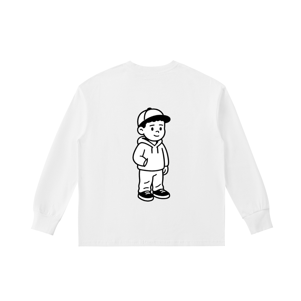 Kids' Quick-Dry Cotton Long-Sleeve Tee