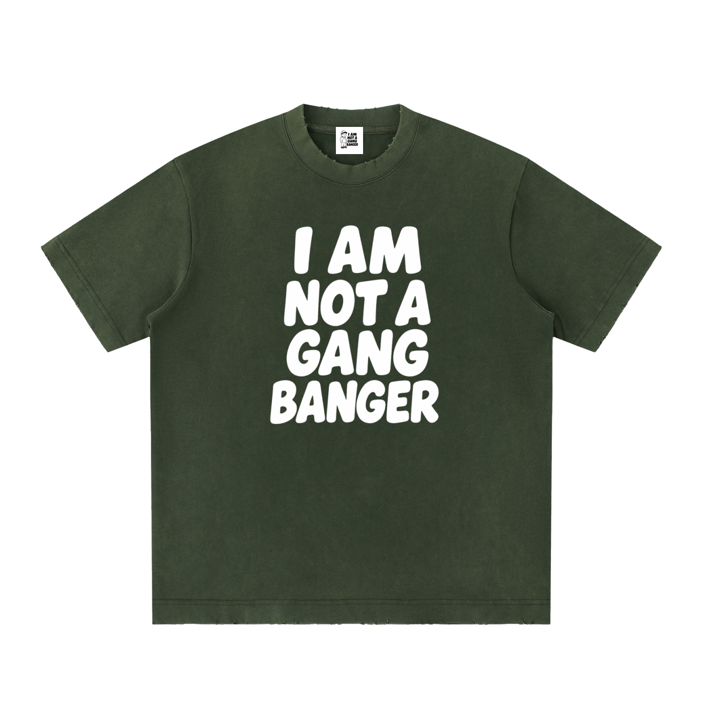 Unisex Heavyweight Vintage Washed Frayed T-Shirt