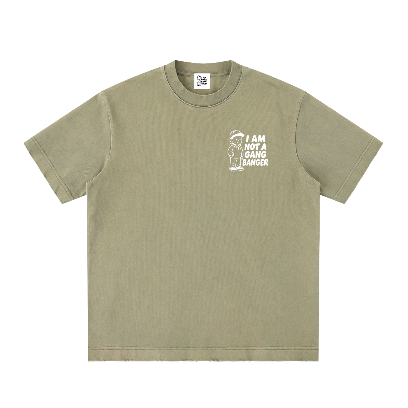 Unisex Heavyweight Vintage Washed Frayed T-Shirt