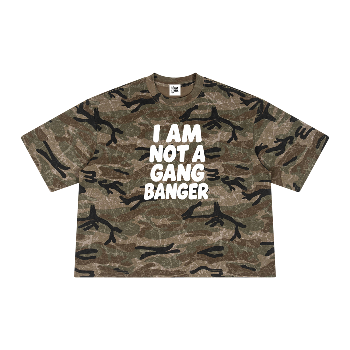 Unisex Boxy Camo Print T-Shirt