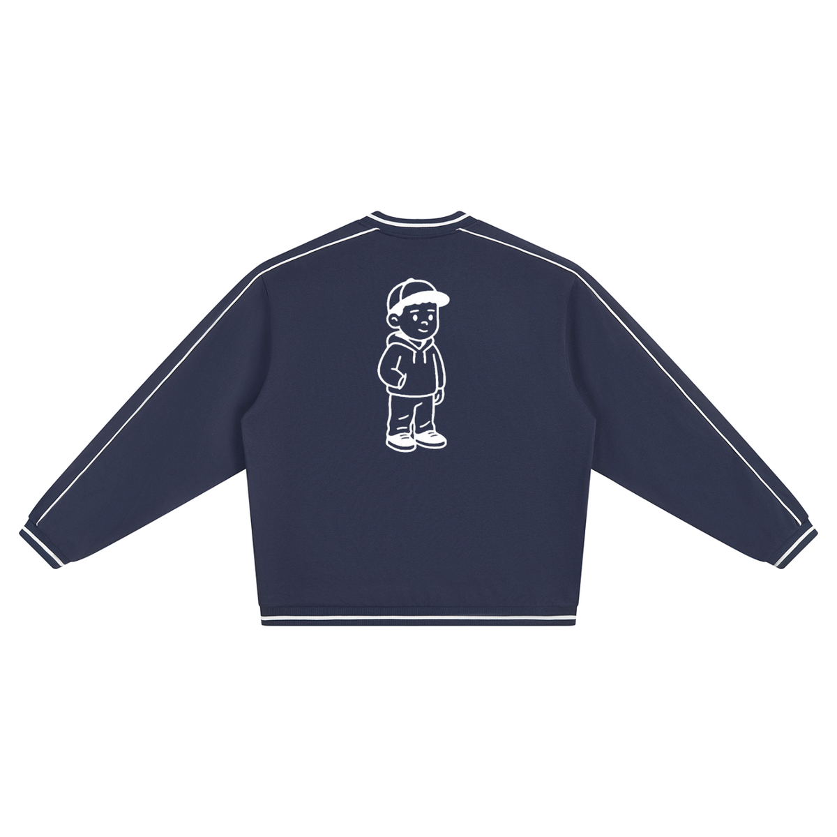 Unisex Color Block V-Neck Sweatshirt