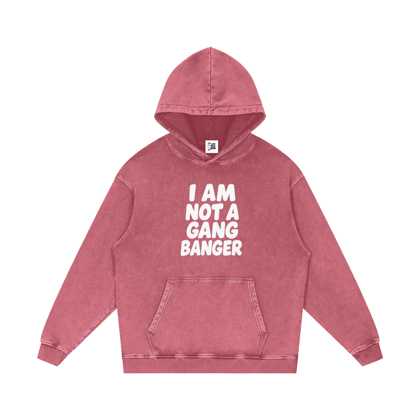 Snow Washed Loose Cotton Hoodie