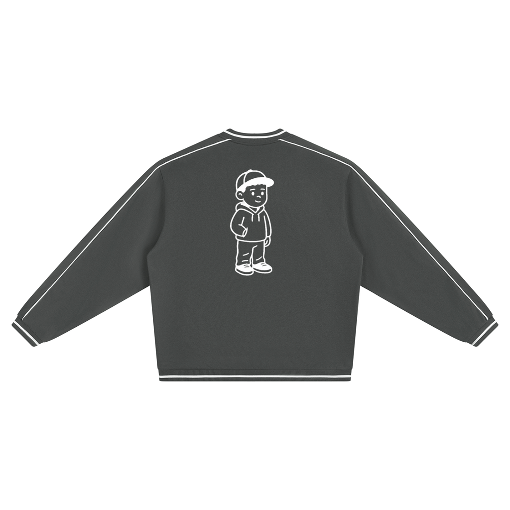 Unisex Color Block V-Neck Sweatshirt