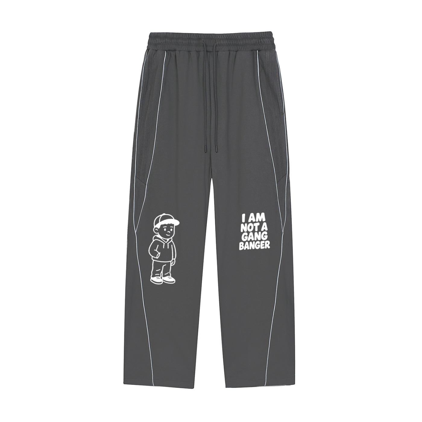 Reflection Striped Straight-Leg Sweatpants
