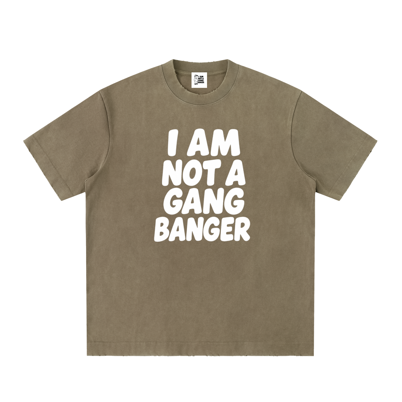 Unisex Heavyweight Vintage Washed Frayed T-Shirt