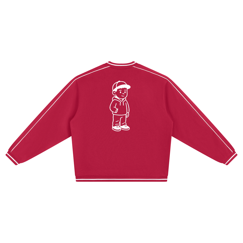 Unisex Color Block V-Neck Sweatshirt