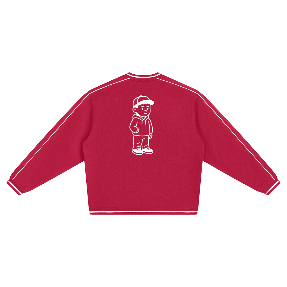 Unisex Color Block V-Neck Sweatshirt