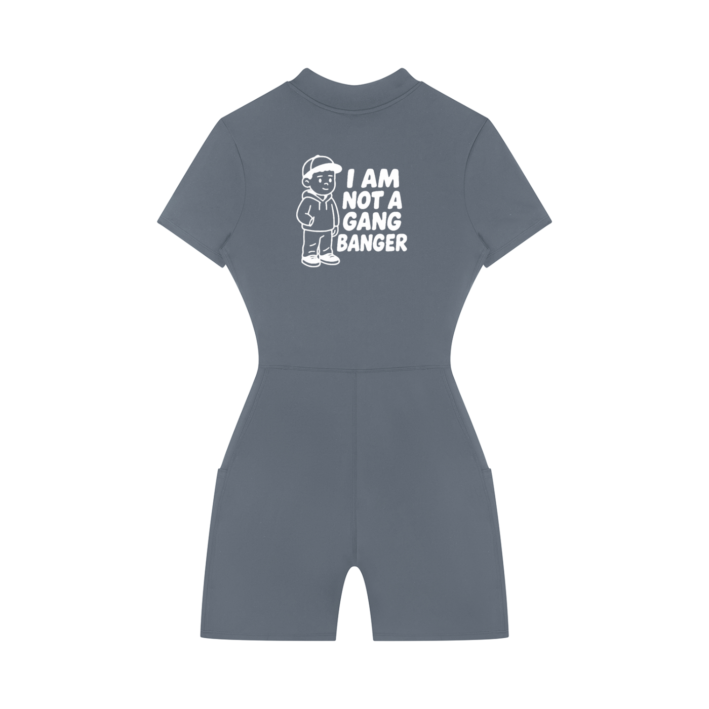Women's Quarter-Zip Short Sleeve Romper