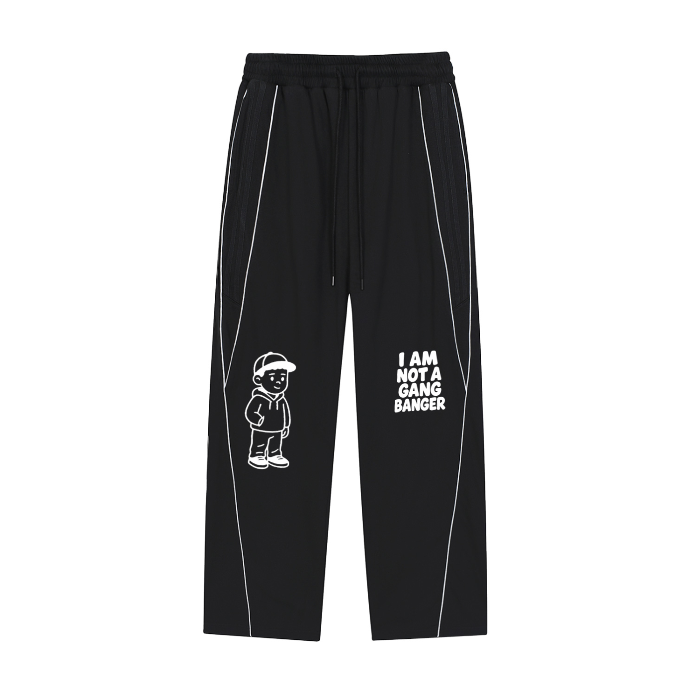 Reflection Striped Straight-Leg Sweatpants