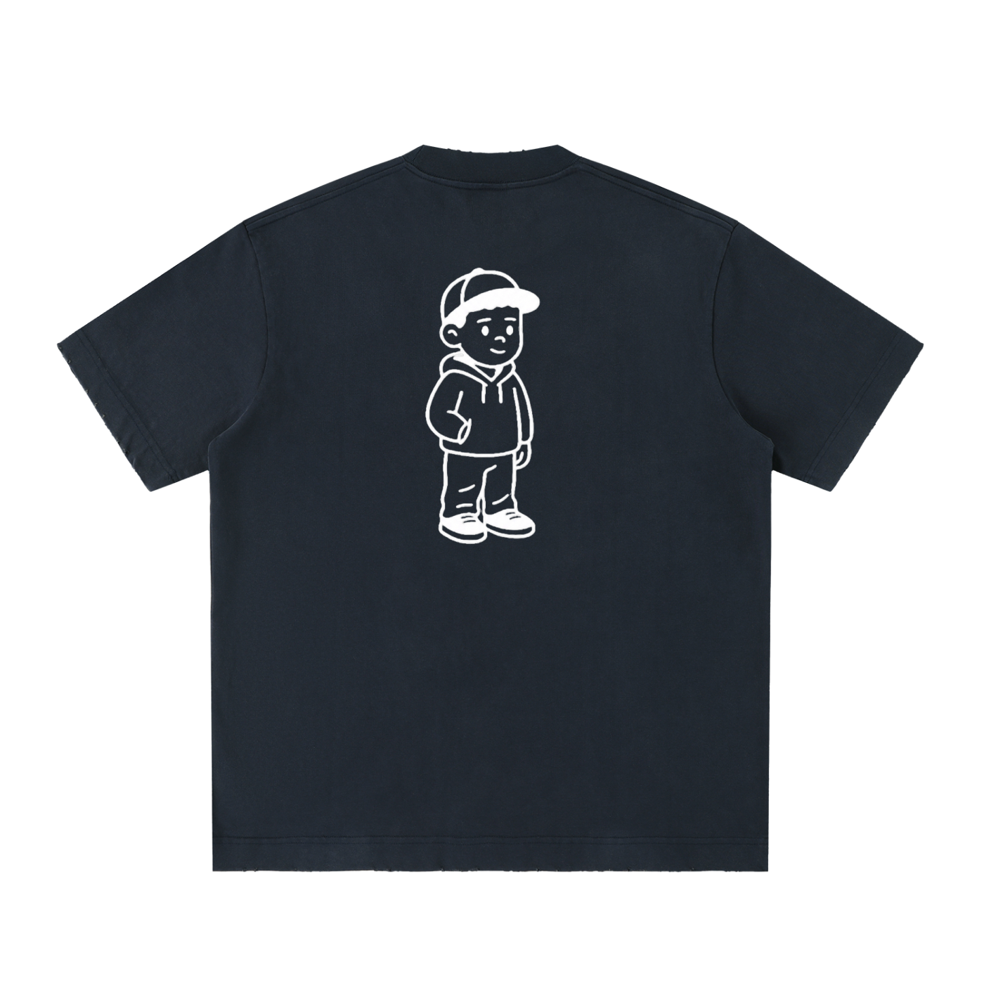 Heavyweight Vintage Washed Frayed T-Shirt