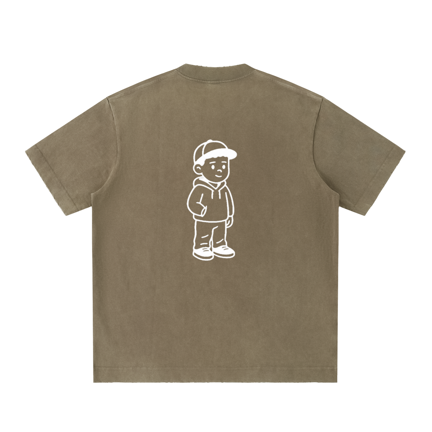 Heavyweight Vintage Washed Frayed T-Shirt