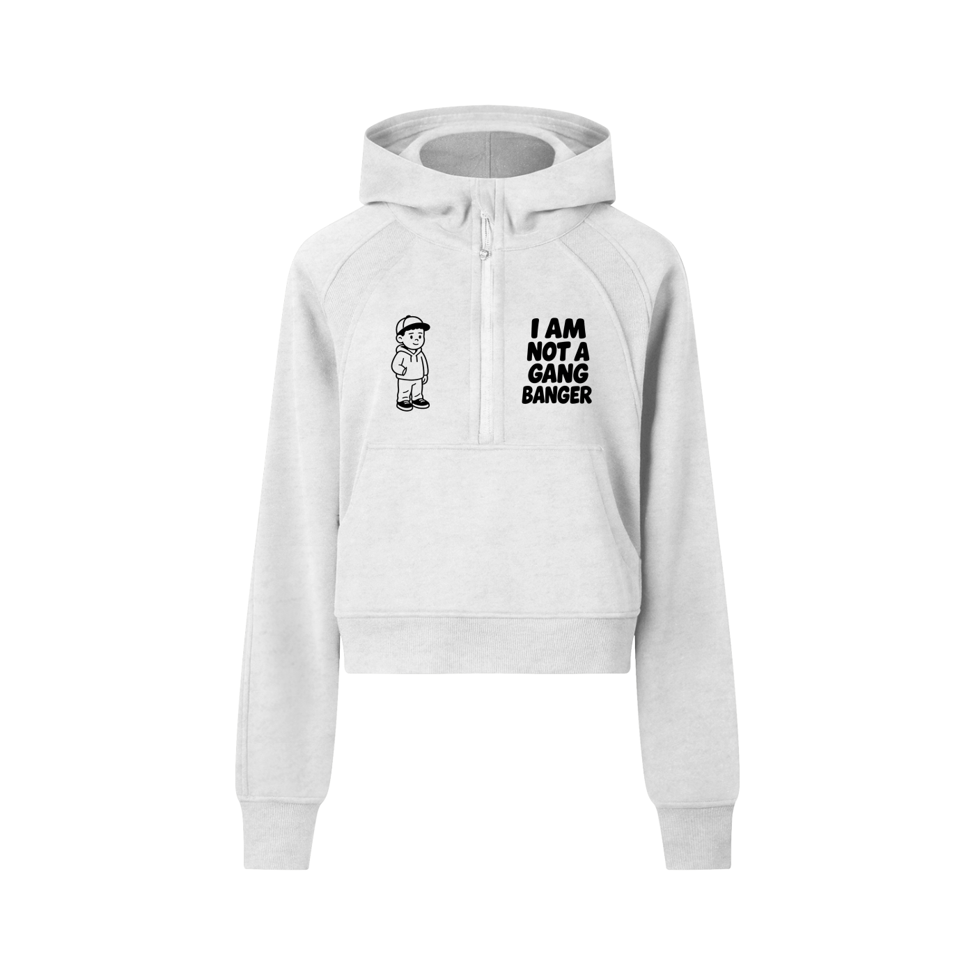 Cropped Half-Zip Hoodie