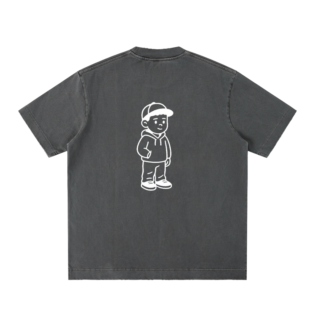 Heavyweight Vintage Washed Frayed T-Shirt