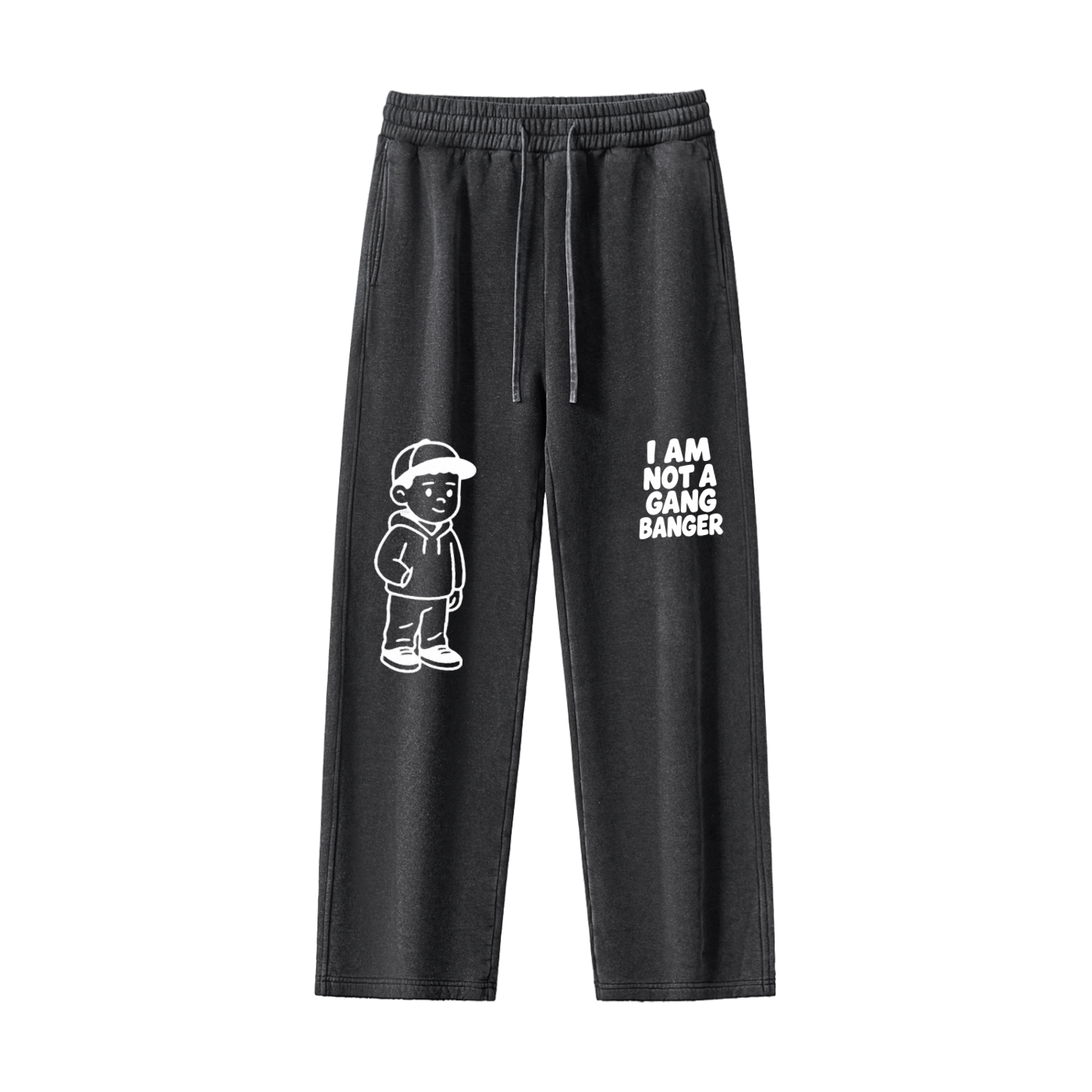 Frayed Enzyme Washed Fleece Sweatpants