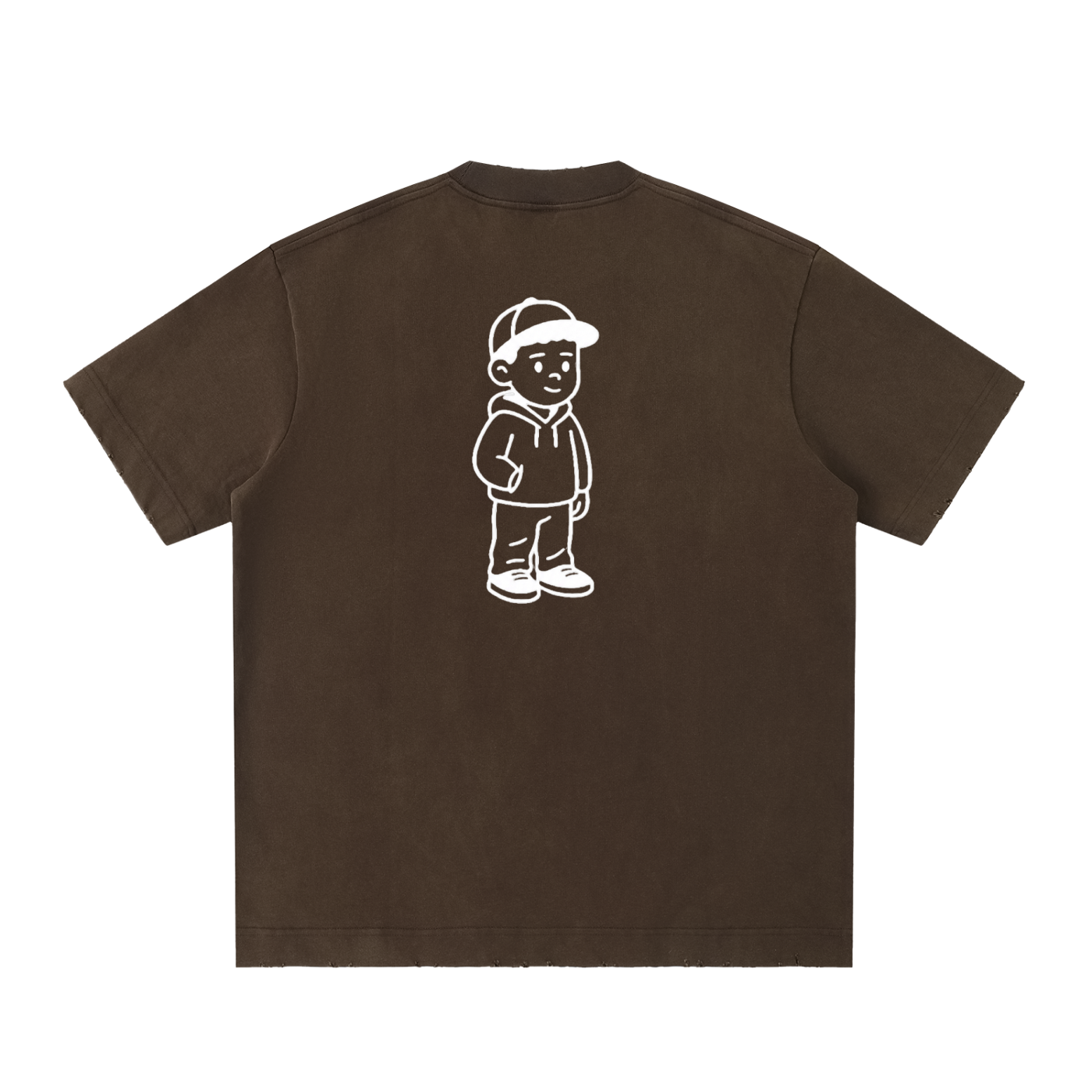 Heavyweight Vintage Washed Frayed T-Shirt