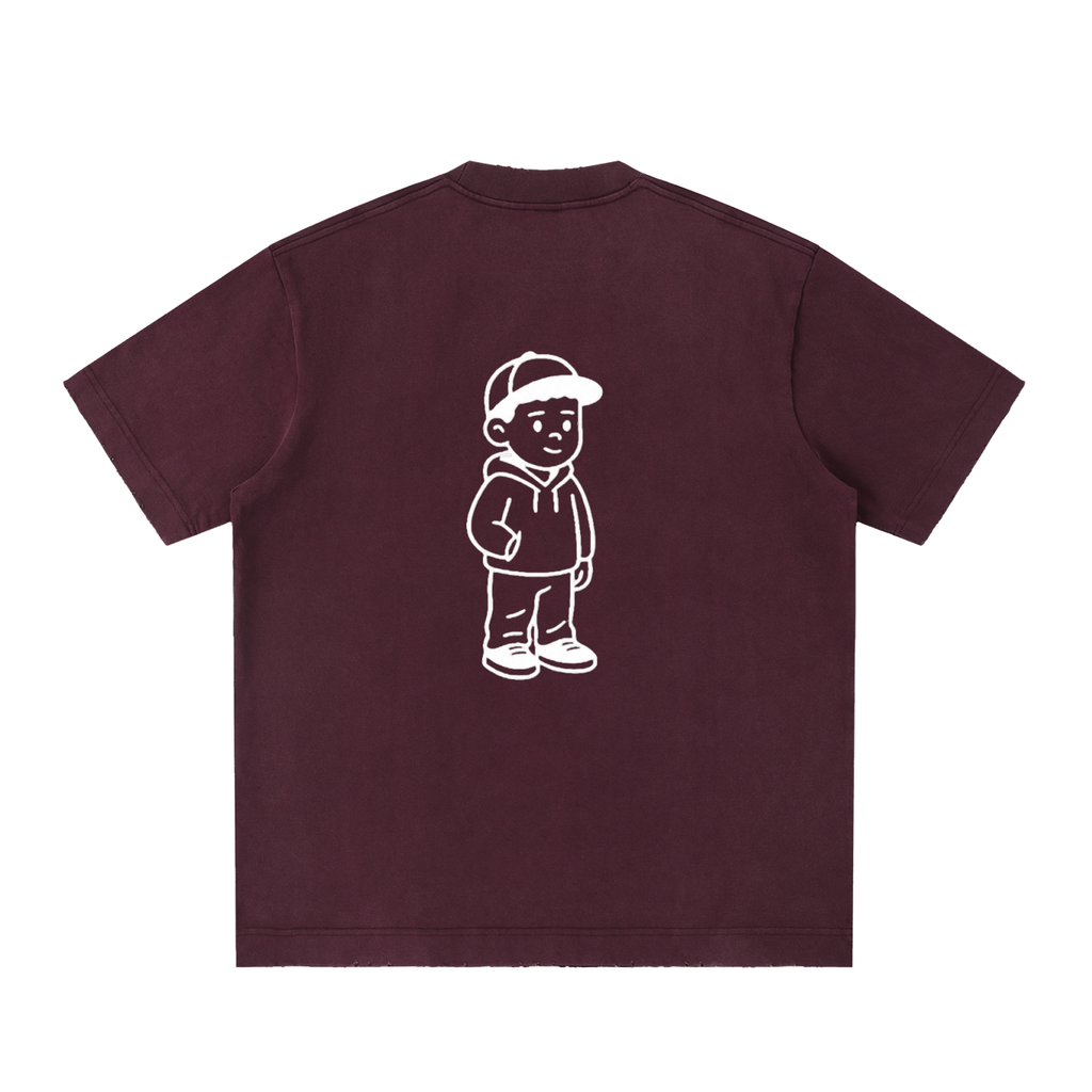 Heavyweight Vintage Washed Frayed T-Shirt