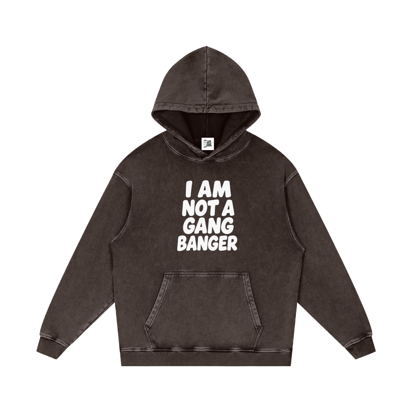 Snow Washed Loose Cotton Hoodie