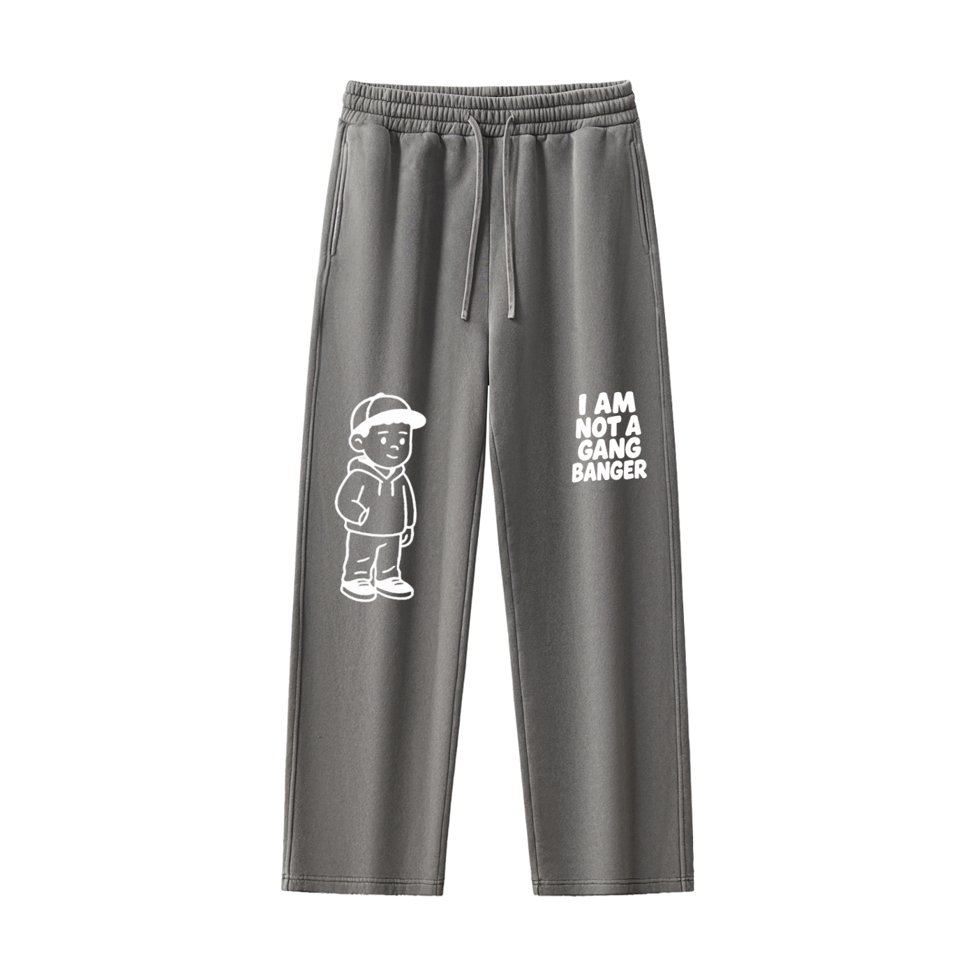 Frayed Enzyme Washed Fleece Sweatpants