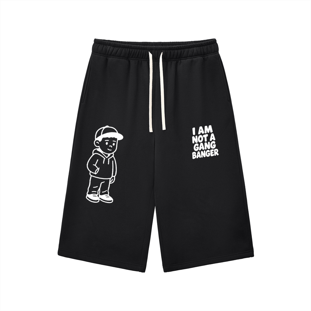 Relaxed Drawstring Three-quarter Sweatpants