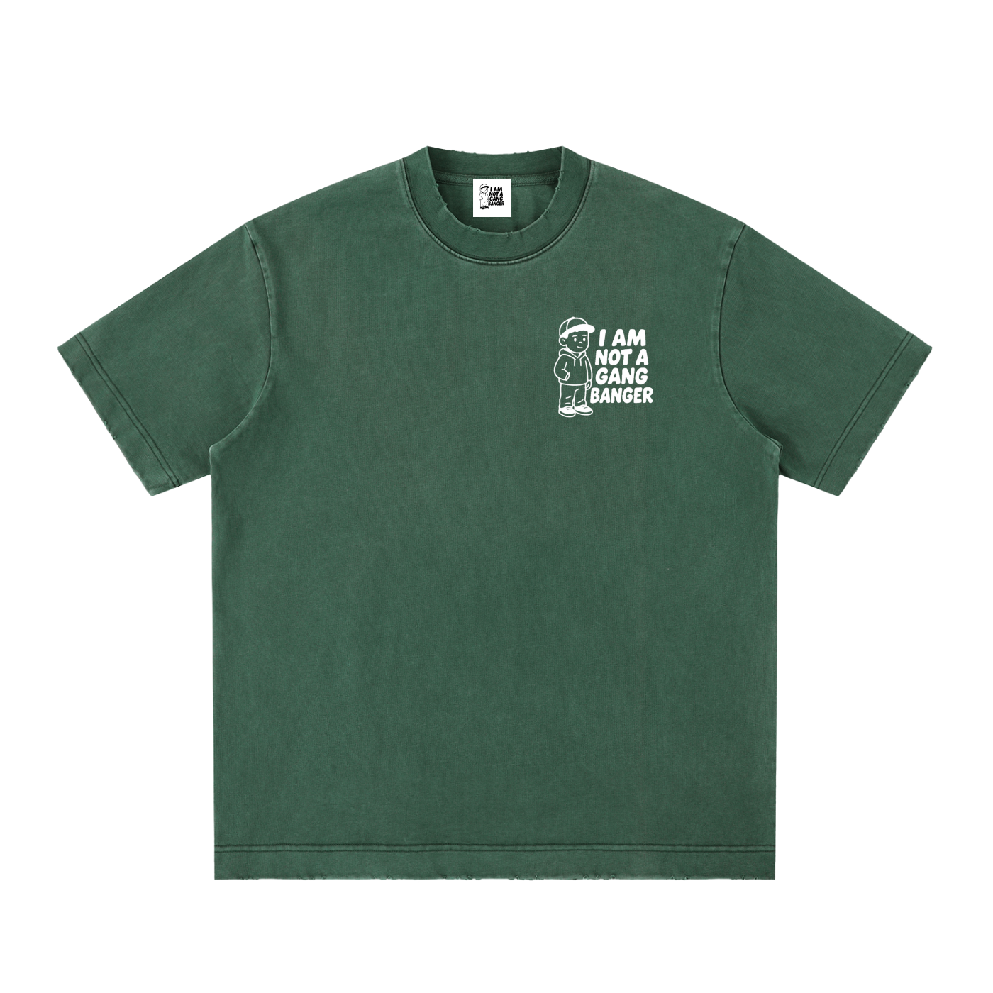 Unisex Heavyweight Vintage Washed Frayed T-Shirt