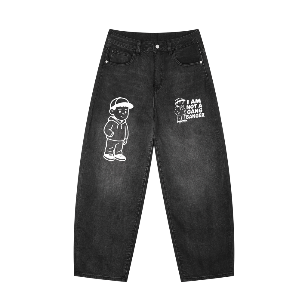 Men's Sunfade Vintage Wash Barrel Leg Jeans