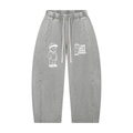 Unisex Mineral Wash Barrel Leg Pants
