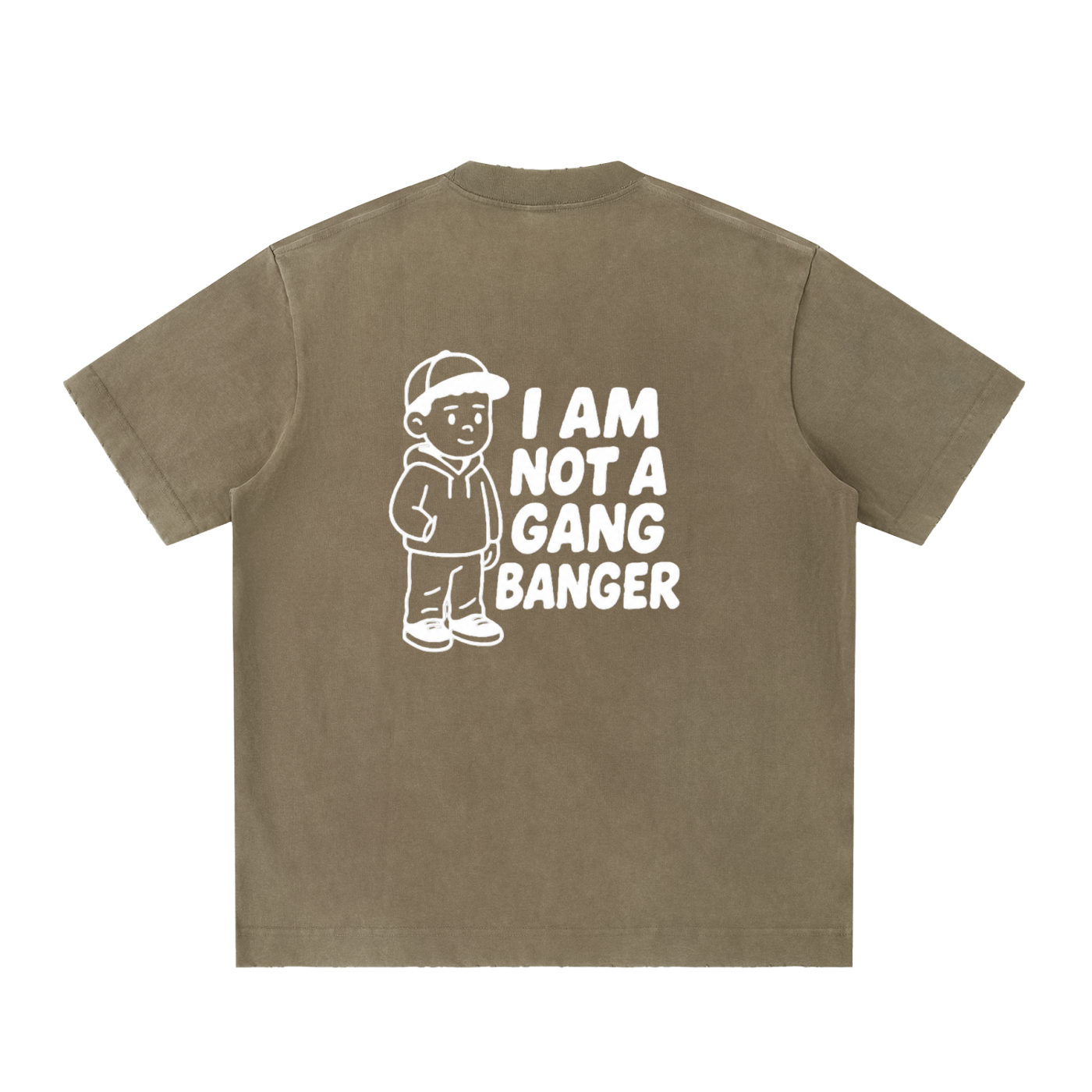 Heavyweight Vintage Washed Frayed T-Shirt