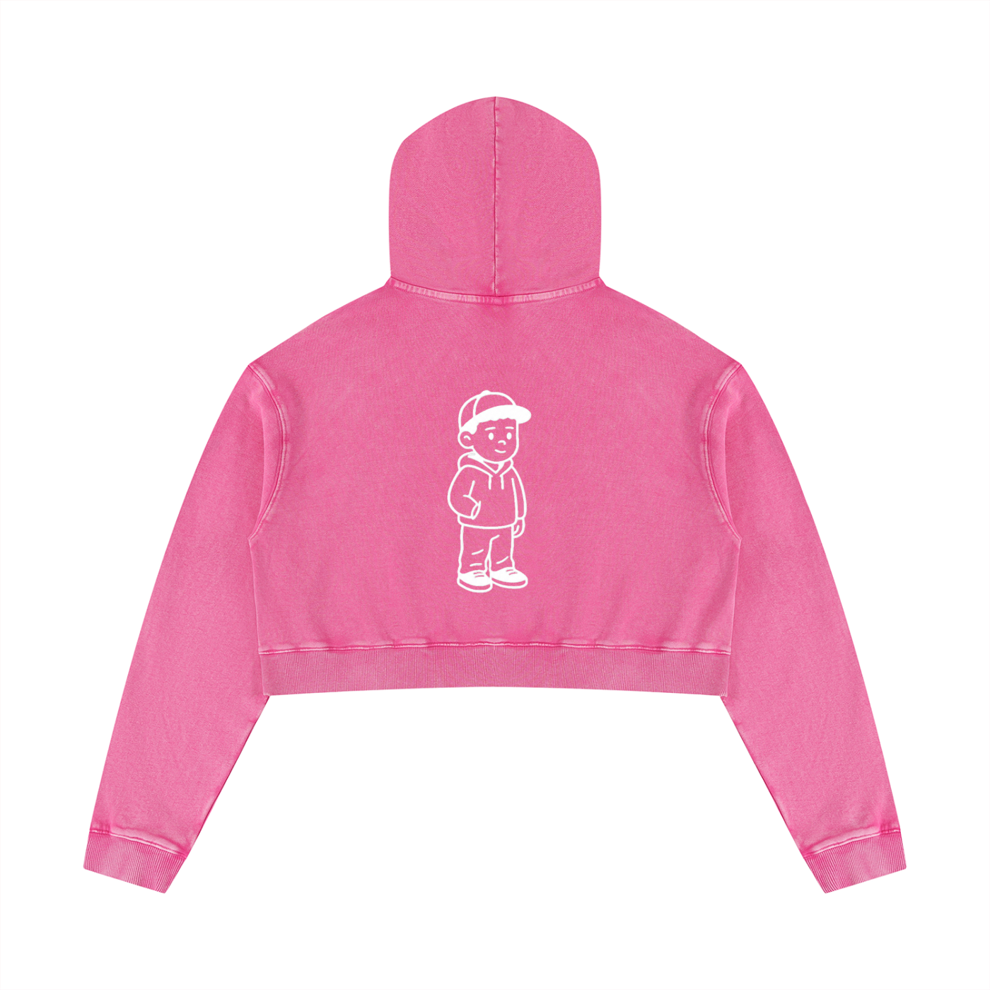 Women’s Mineral Washed Crop Hoodie