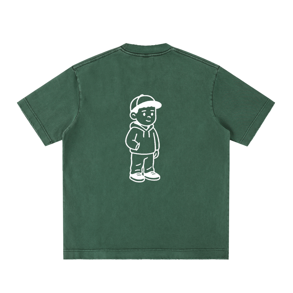 Heavyweight Vintage Washed Frayed T-Shirt
