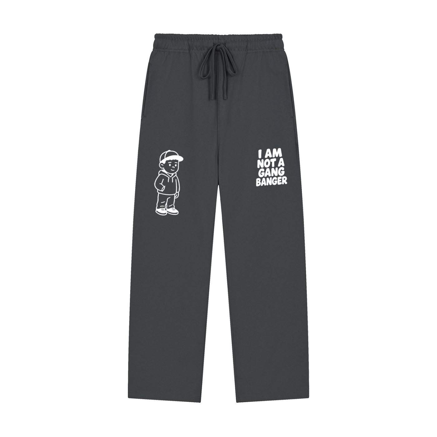 Solid Color Straight-Leg Sweatpants