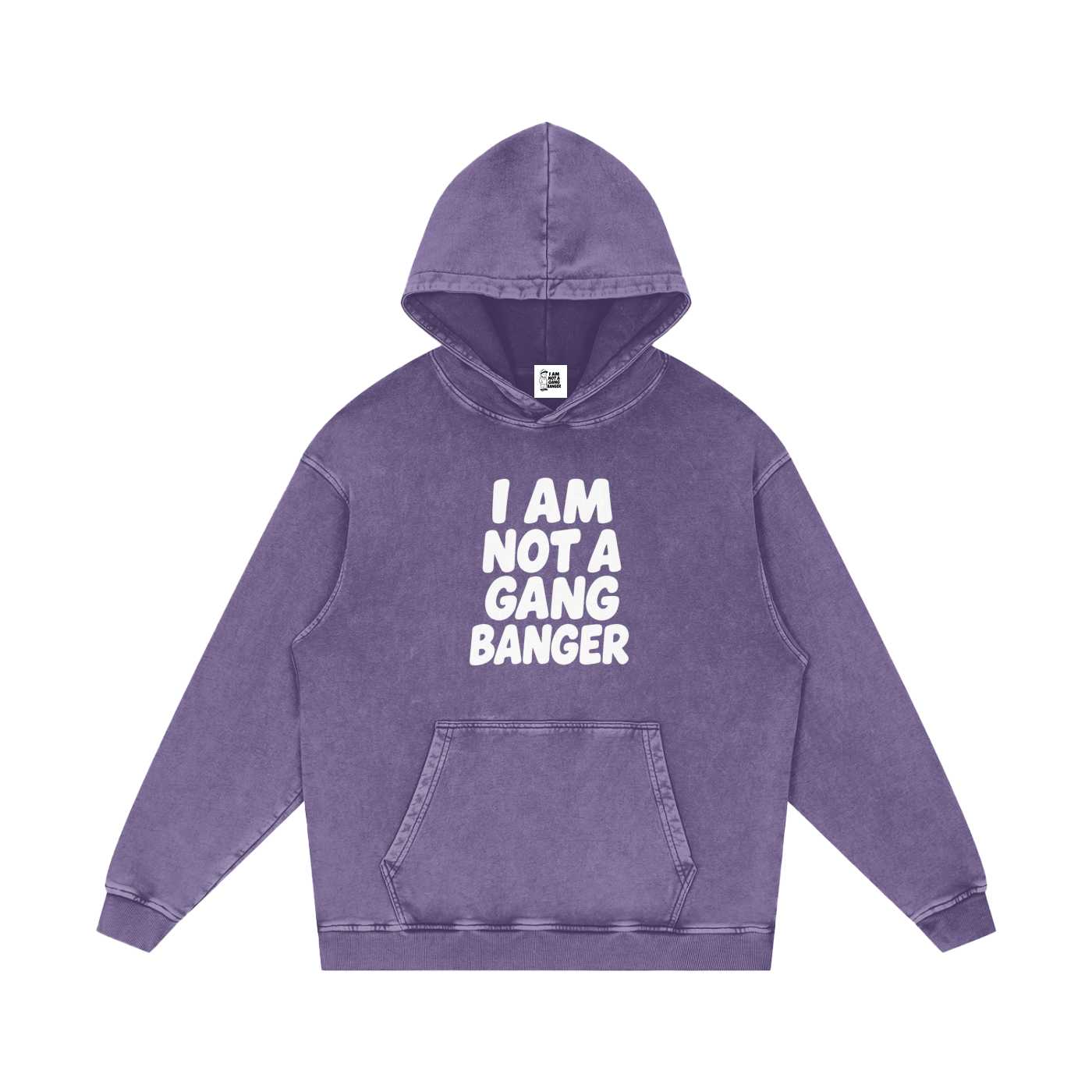 Snow Washed Loose Cotton Hoodie