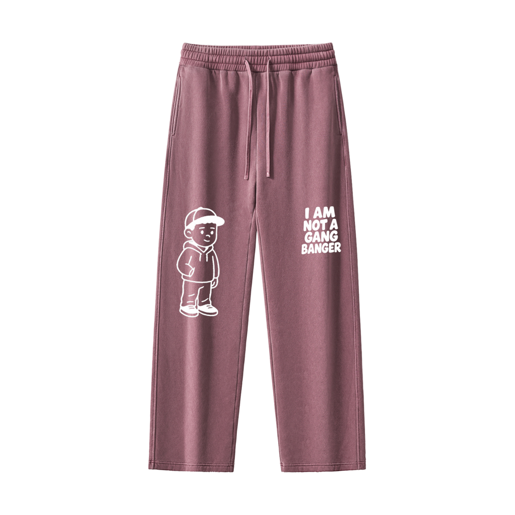 Frayed Enzyme Washed Fleece Sweatpants
