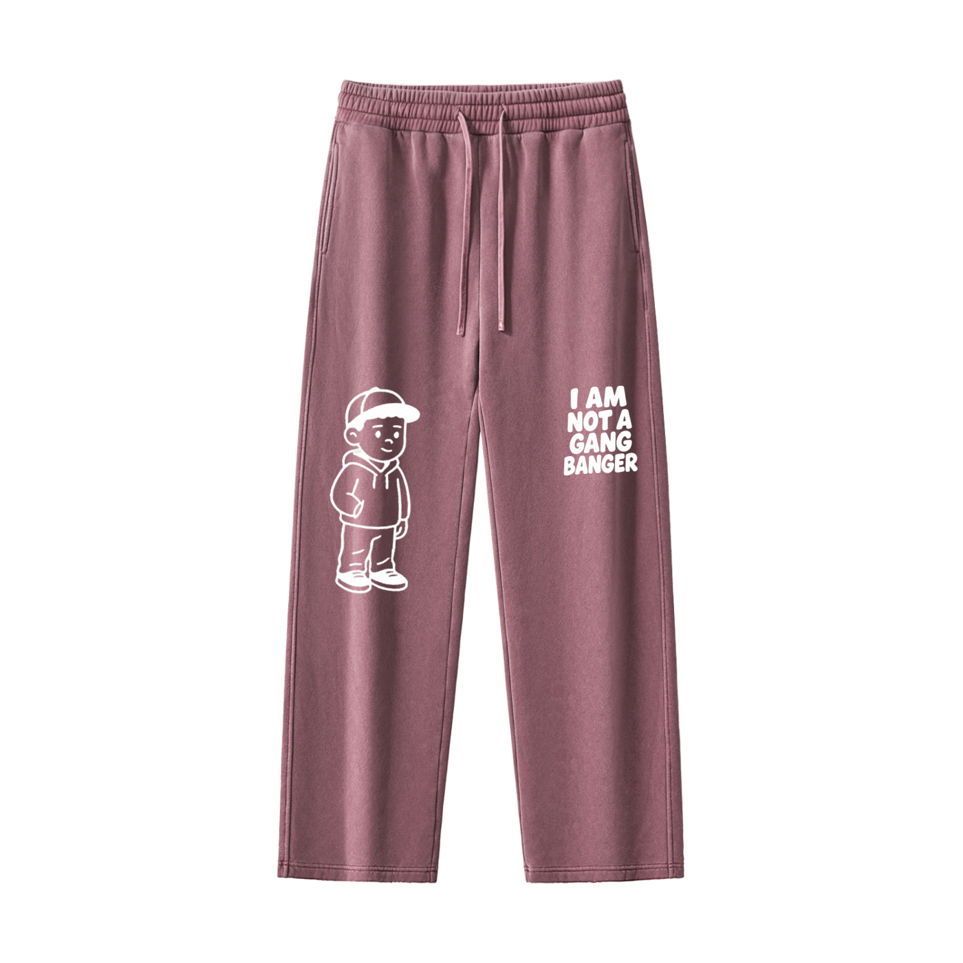 Frayed Enzyme Washed Fleece Sweatpants