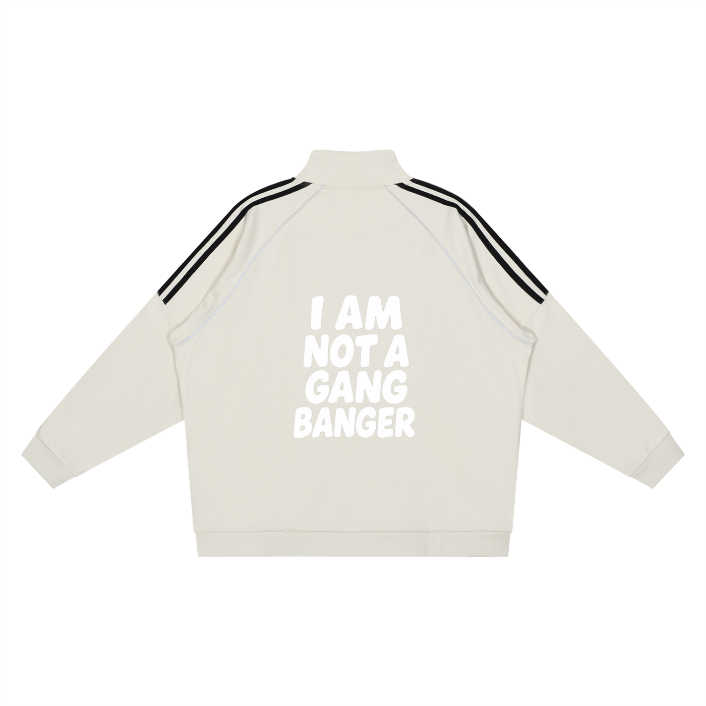 Reflection Striped Raglan Sleeve  Jacket
