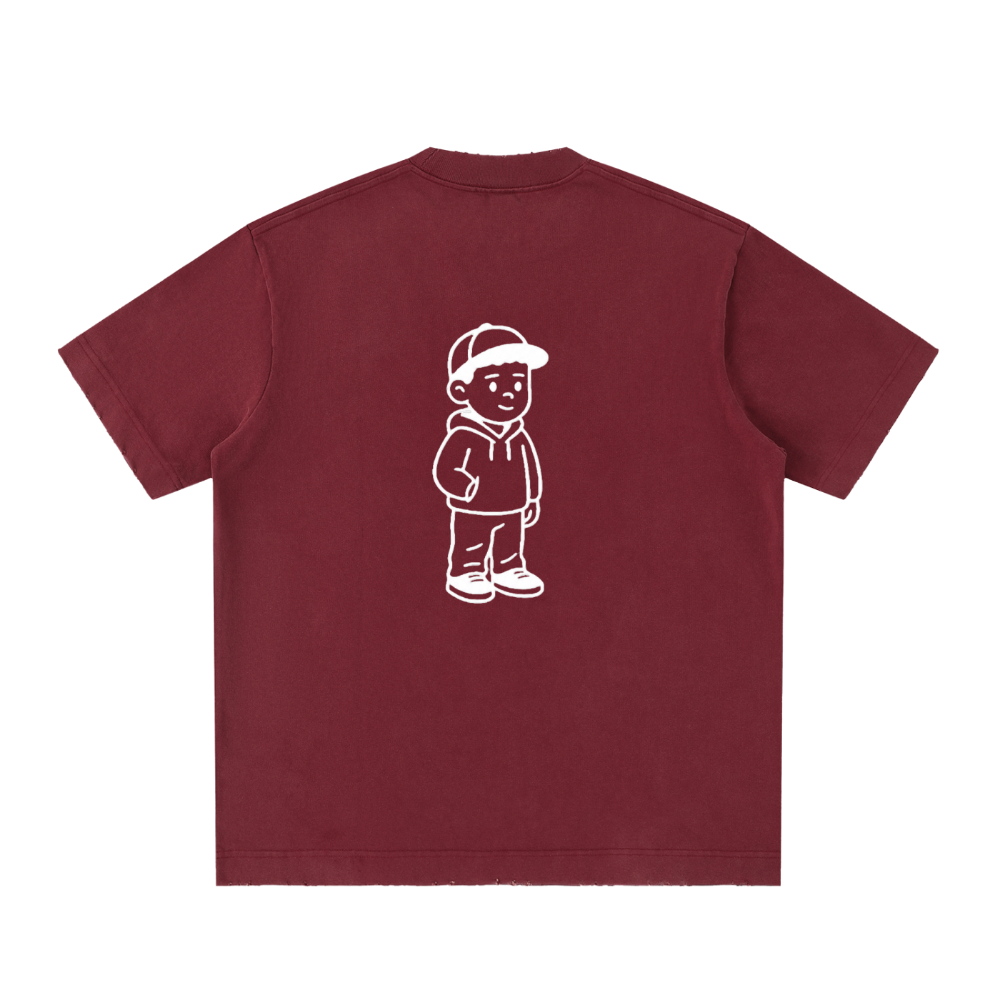 Heavyweight Vintage Washed Frayed T-Shirt