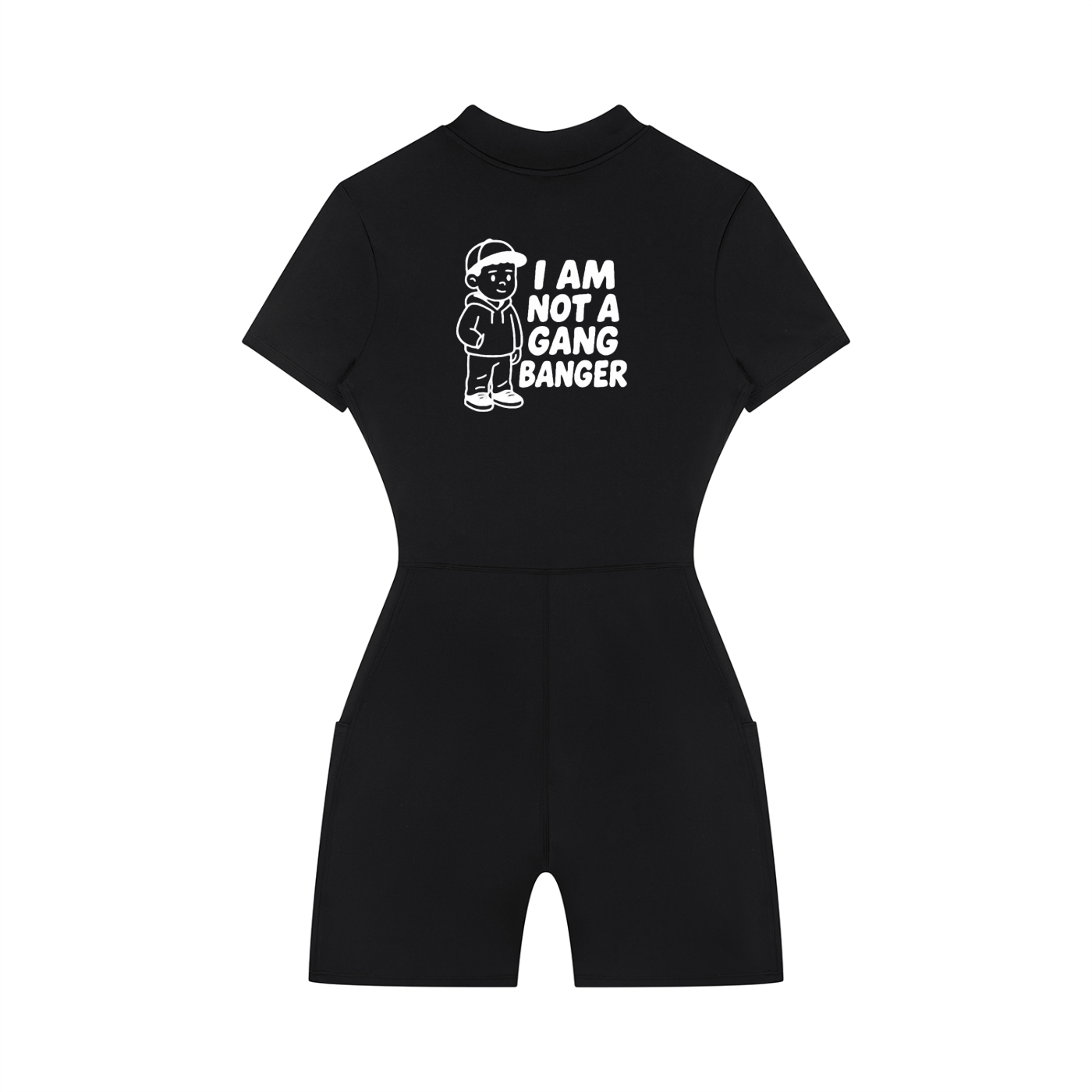 Women's Quarter-Zip Short Sleeve Romper