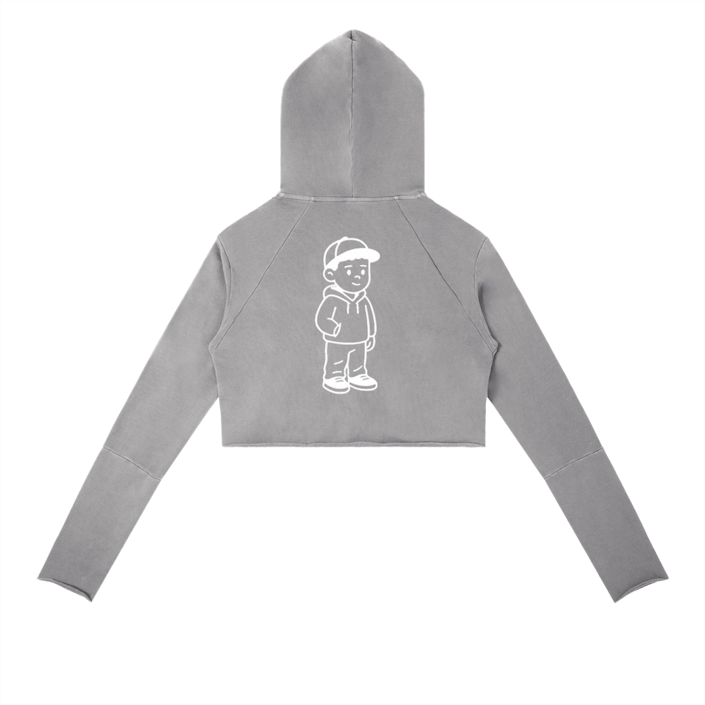 Vintage Washed Raw Edge Hoodie