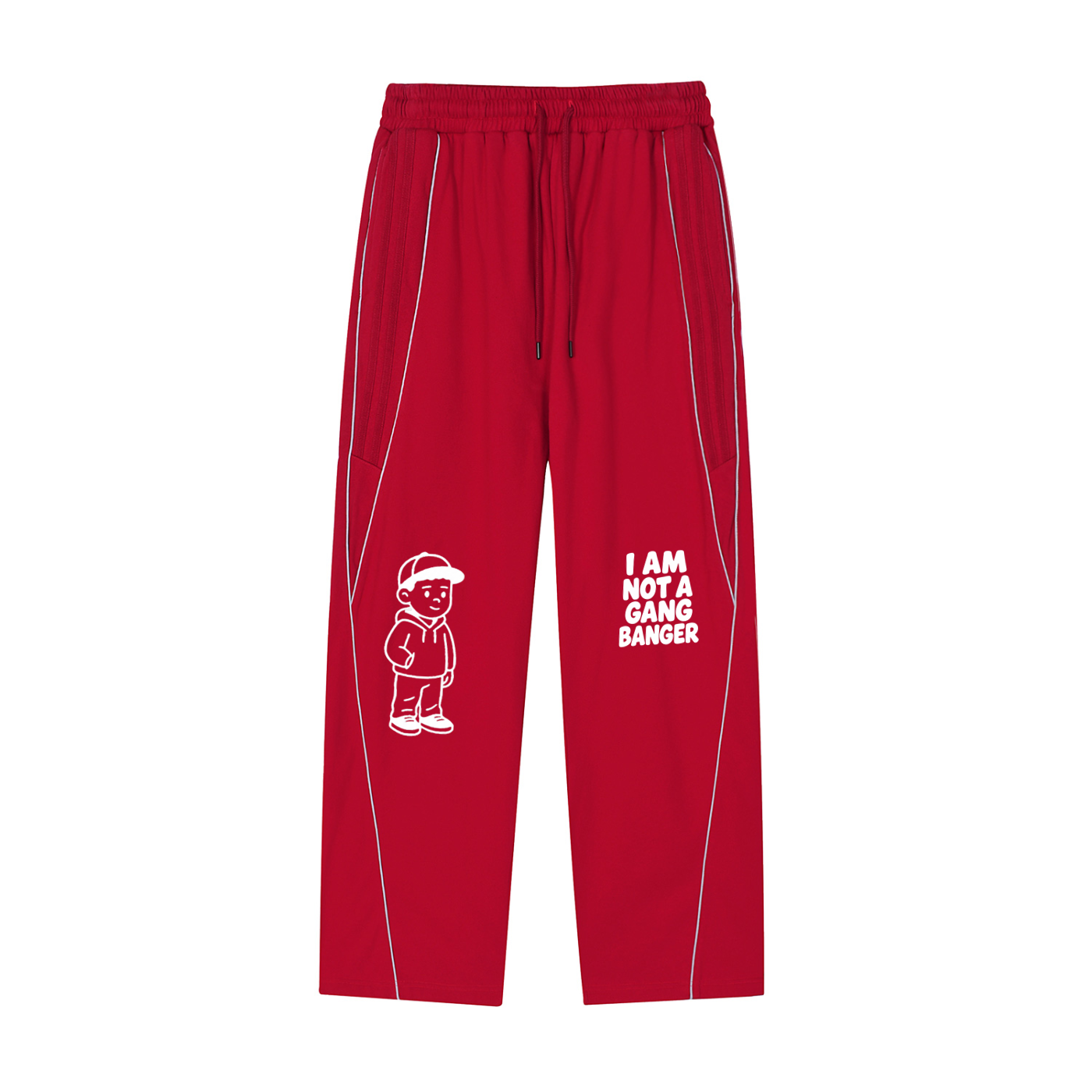 Reflection Striped Straight-Leg Sweatpants