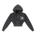 Vintage Washed Cropped Fleece Hoodie
