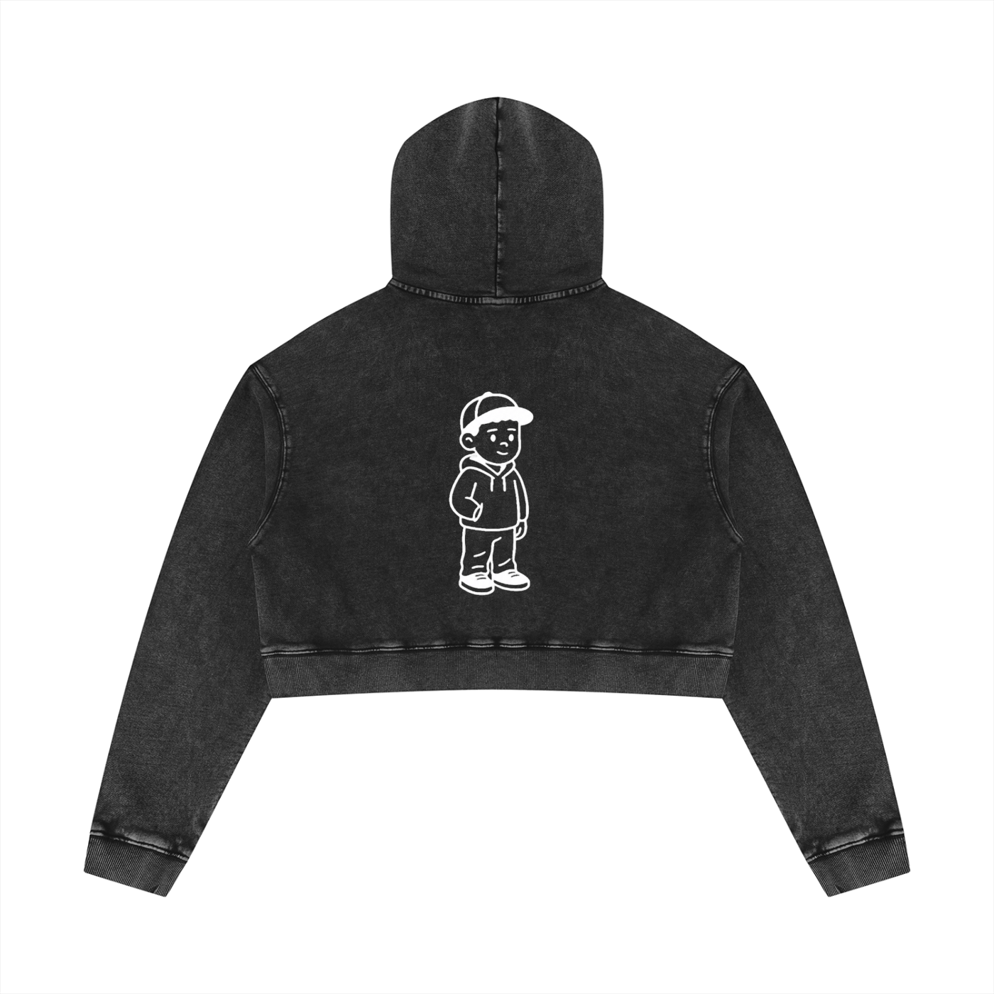 Women’s Mineral Washed Crop Hoodie